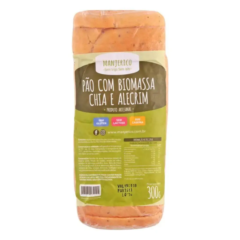 Pão Artesanal Com Biomassa Chia E Alecrim 300gr