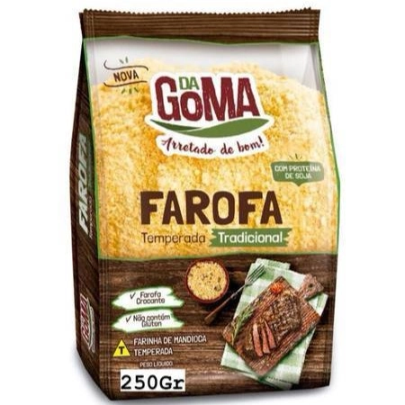 Farofa Da Goma 250g Temperada Trad