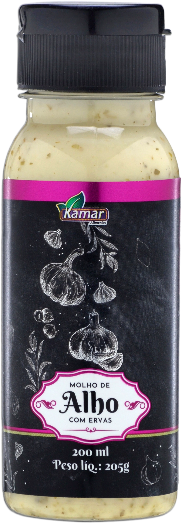 Molho Kamar Gourmet Alho C/ervas 200ml
