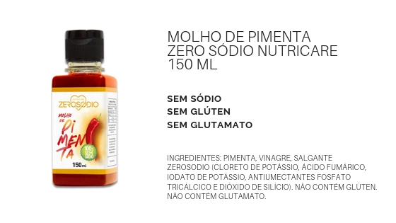 Molho De Pimenta Zero Sódio Frasco 150ml