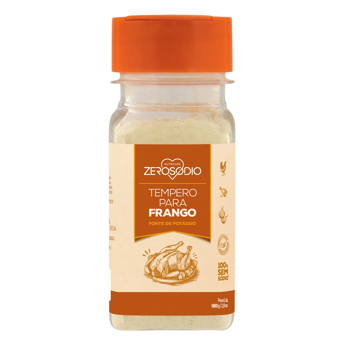 Tempero Para Frango Zero Sódio Frasco 80g