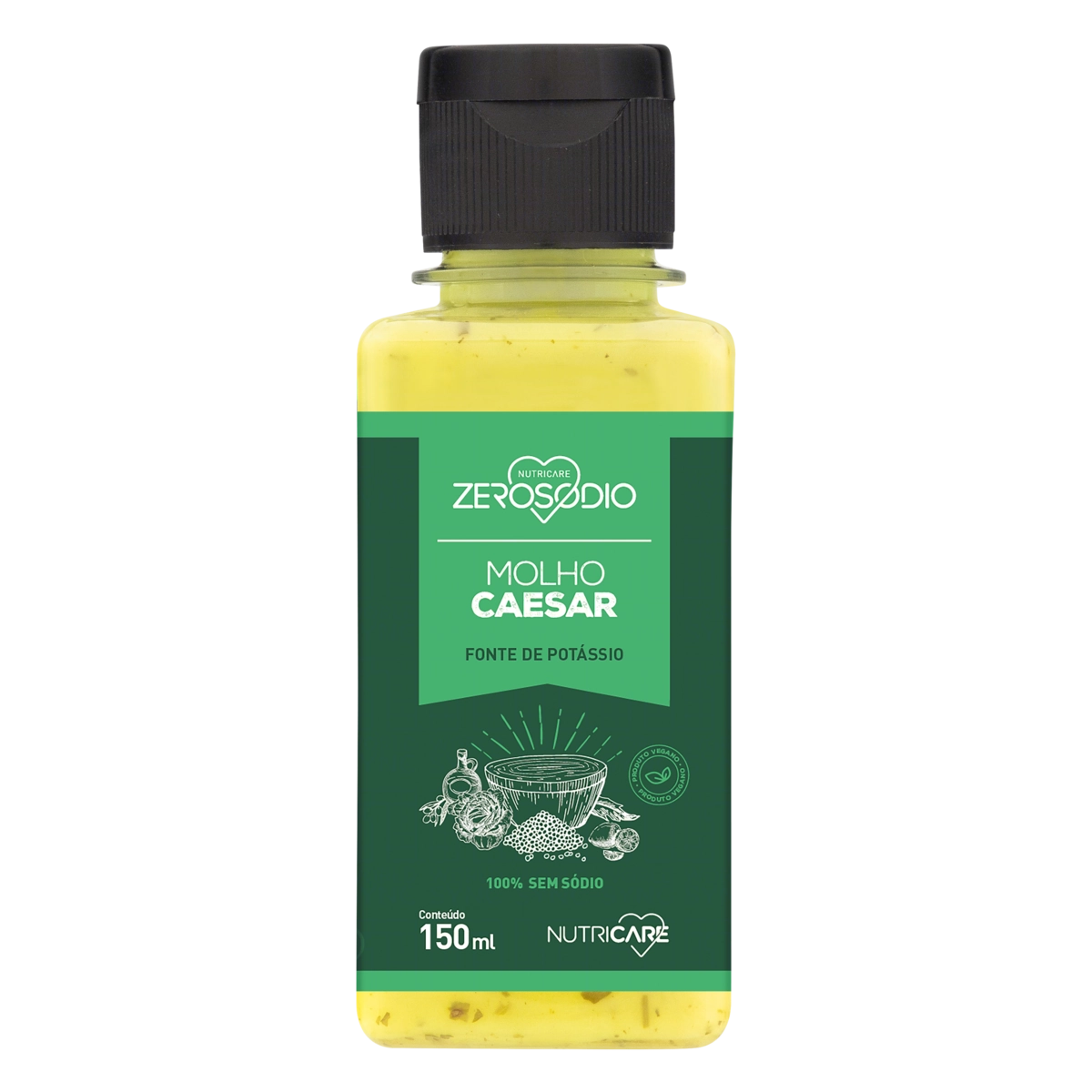 Molho Para Salada Caesar Zero Sódio Frasco 150ml
