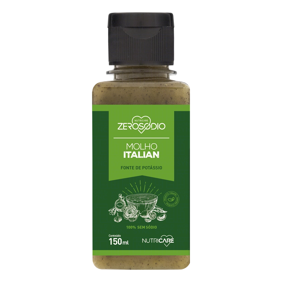 Molho Para Salada Italiano Zero Sódio Frasco 150ml
