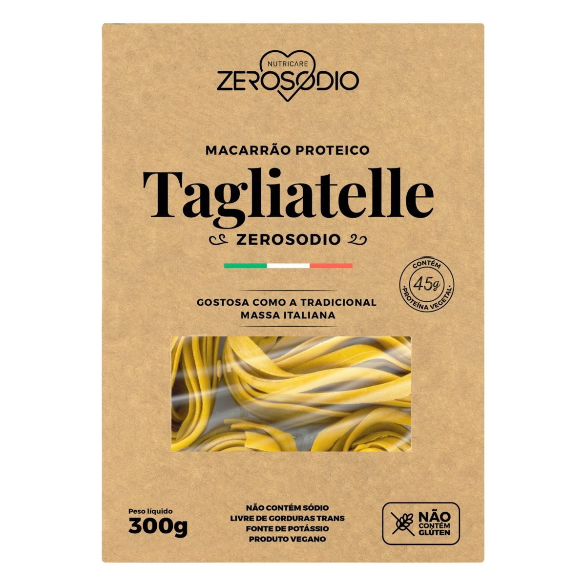 Macarrão Proteico Tagliatelle Sem Glúten Zero Sódio Caixa 300g