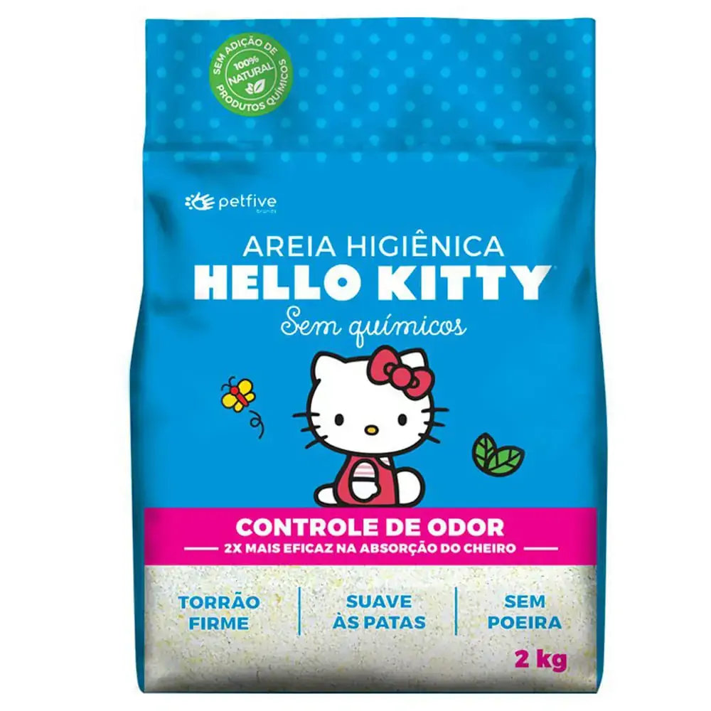 Areia Hello Kitty Sanitaria Classica P/gatos Az 2kg