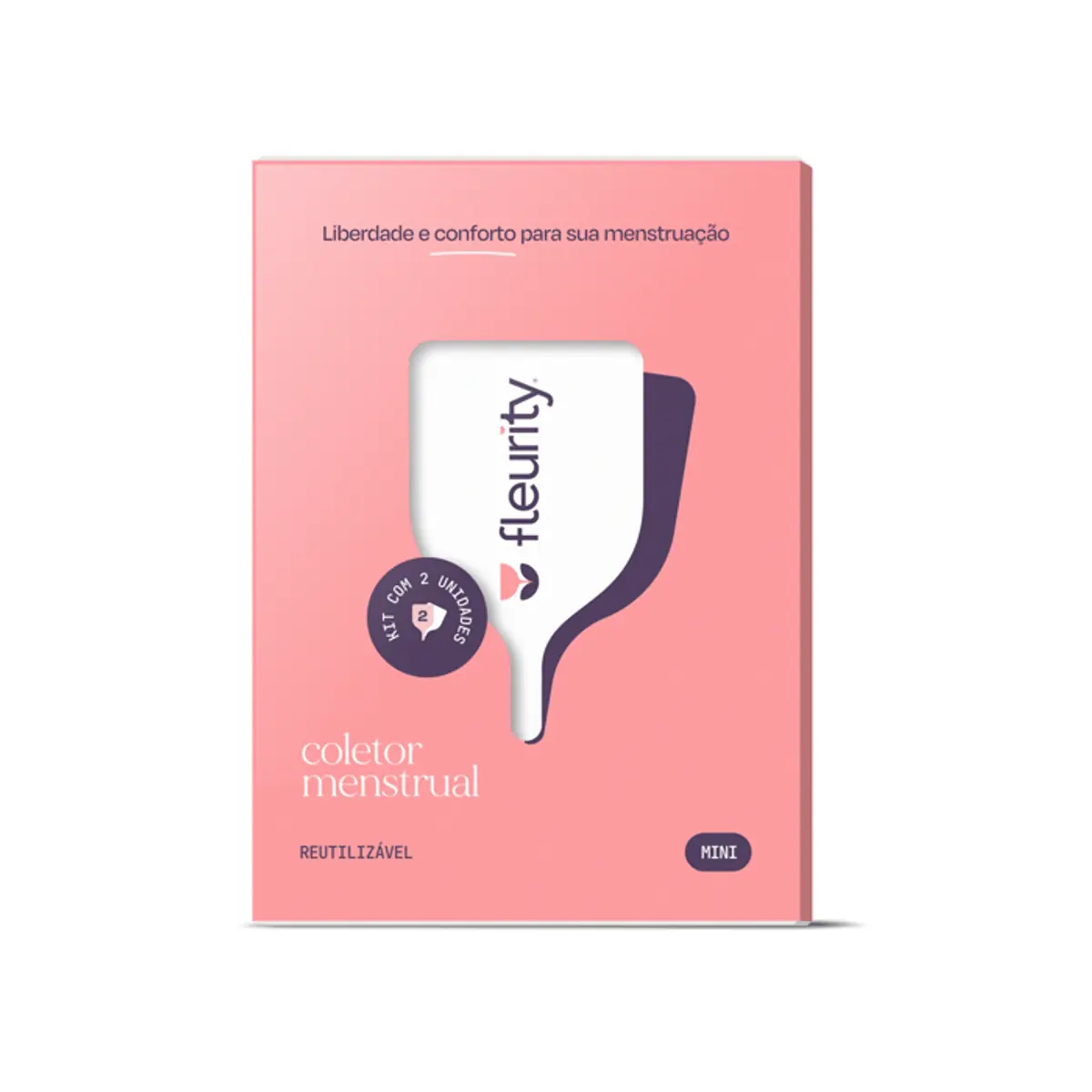 Coletor Menstrual Reutilizável Tiffany Fleurity Mini Caixa 2 Unidades