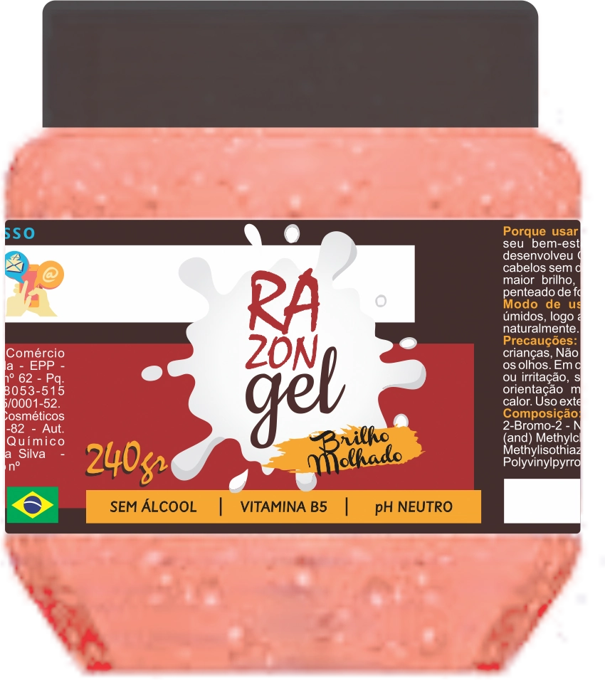 Gel Razon 240g Brilho Molhado