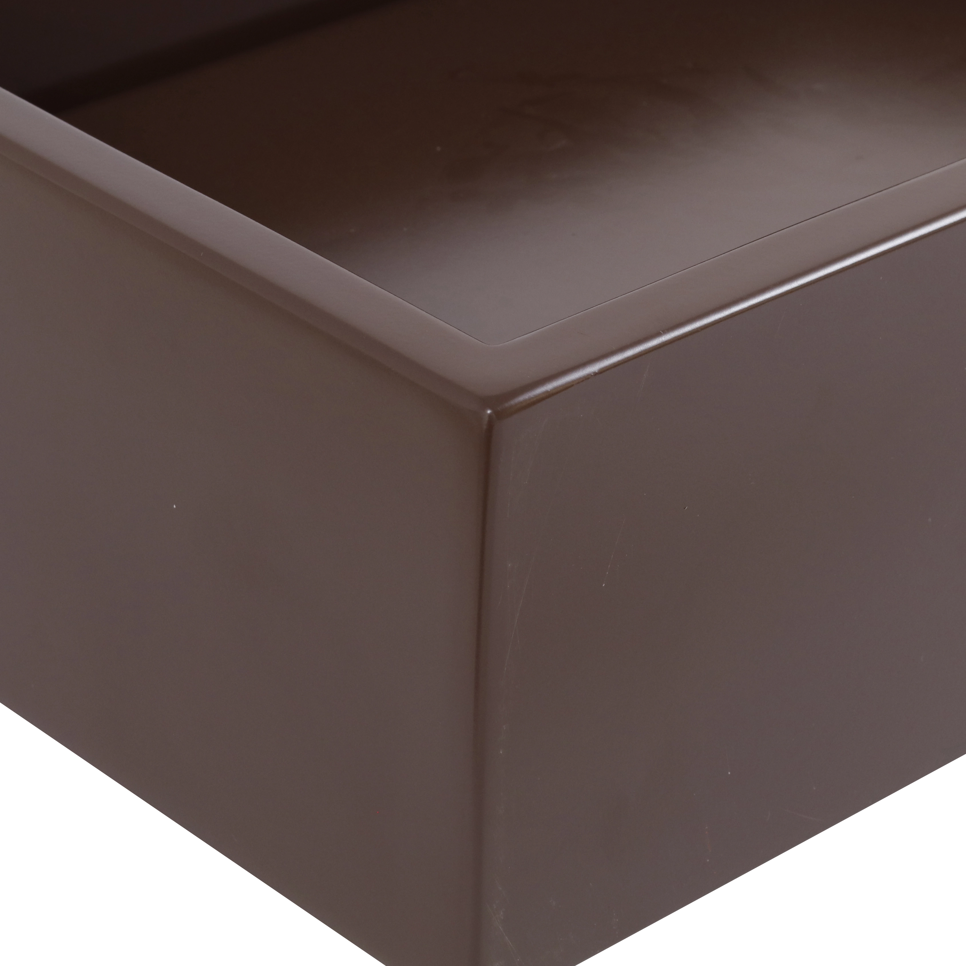 Cuba de Apoio Pedra Quadrada Marrom 13x40x40cm Gold Venturi