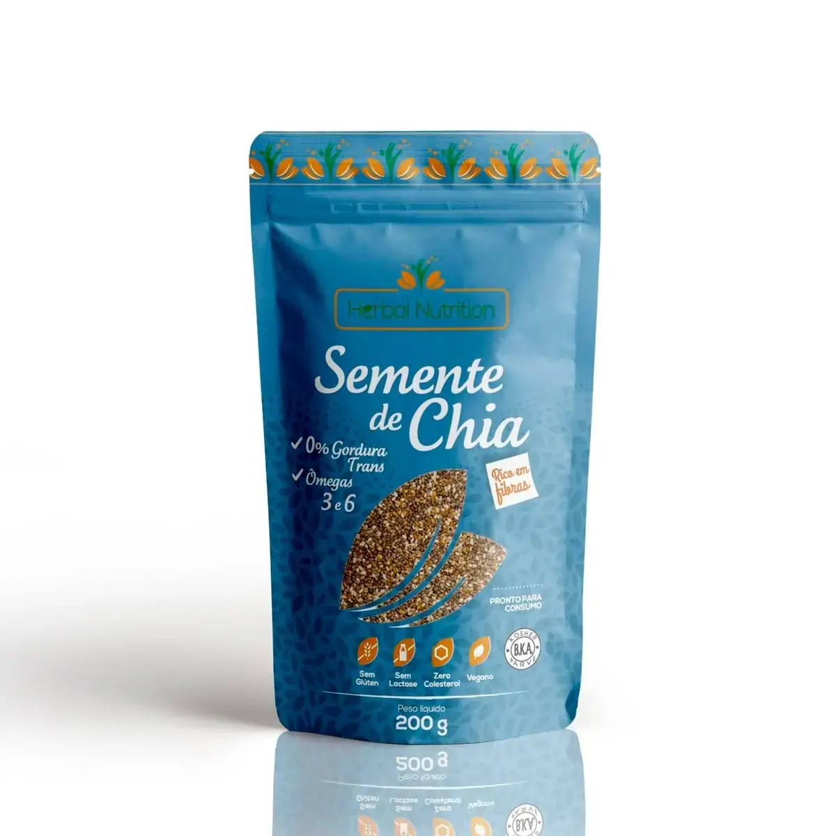 Semente De Chia Herbal Nutrition 200g
