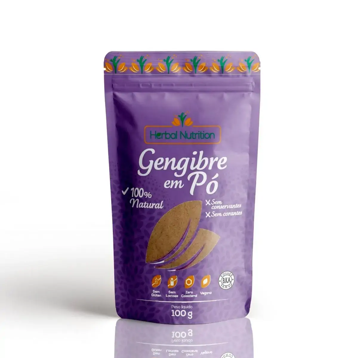 Gengibre Em Po Herbal Nutrition 100g