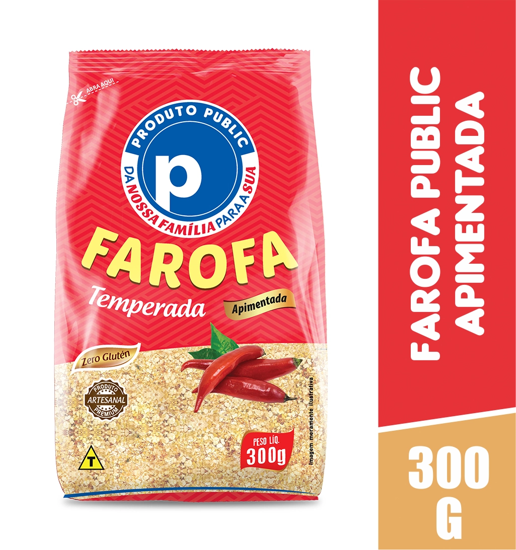 Farofa Temperada Apimentada Public 300g