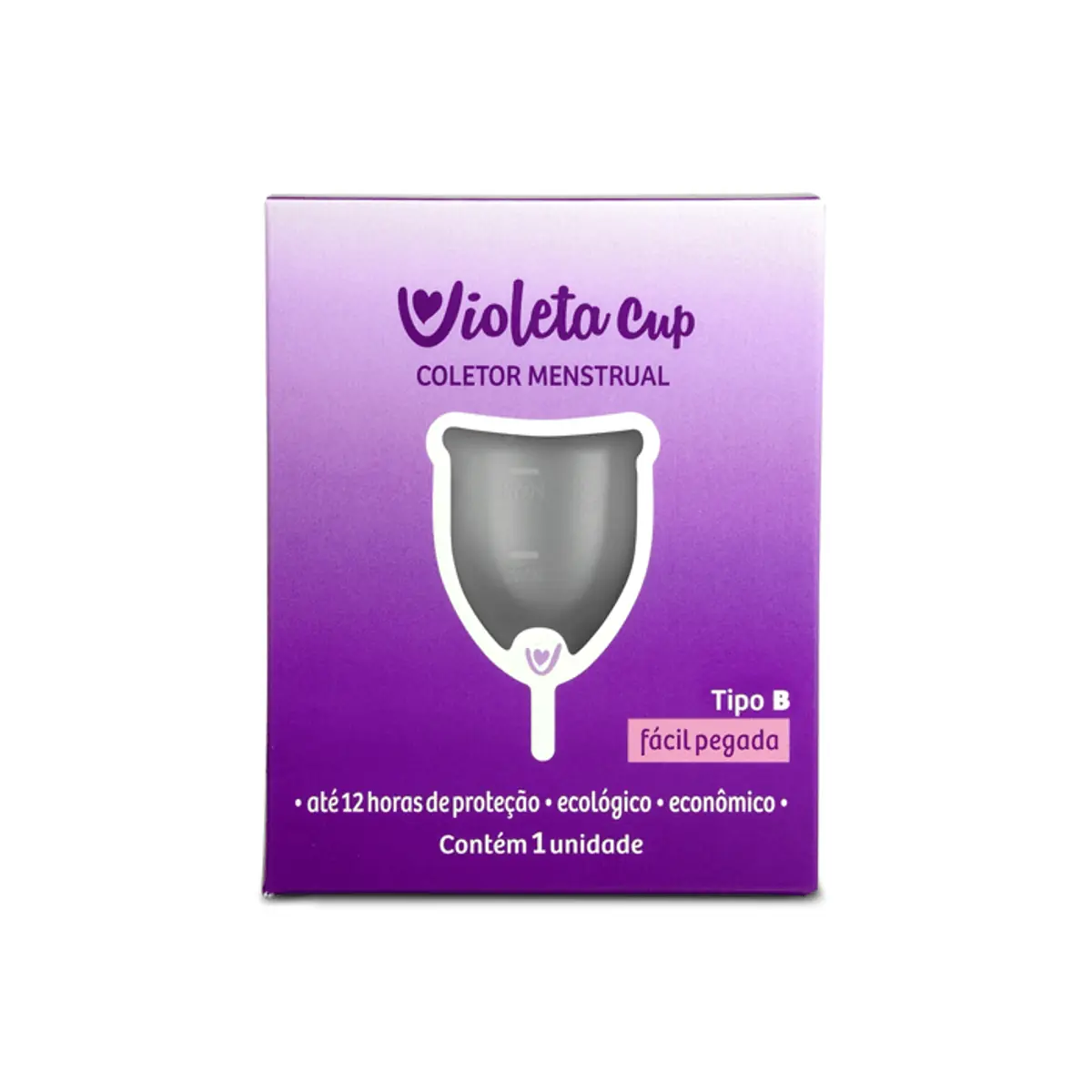 Coletor Menstrual Reutilizável Incolor Tipo B Violeta Cup