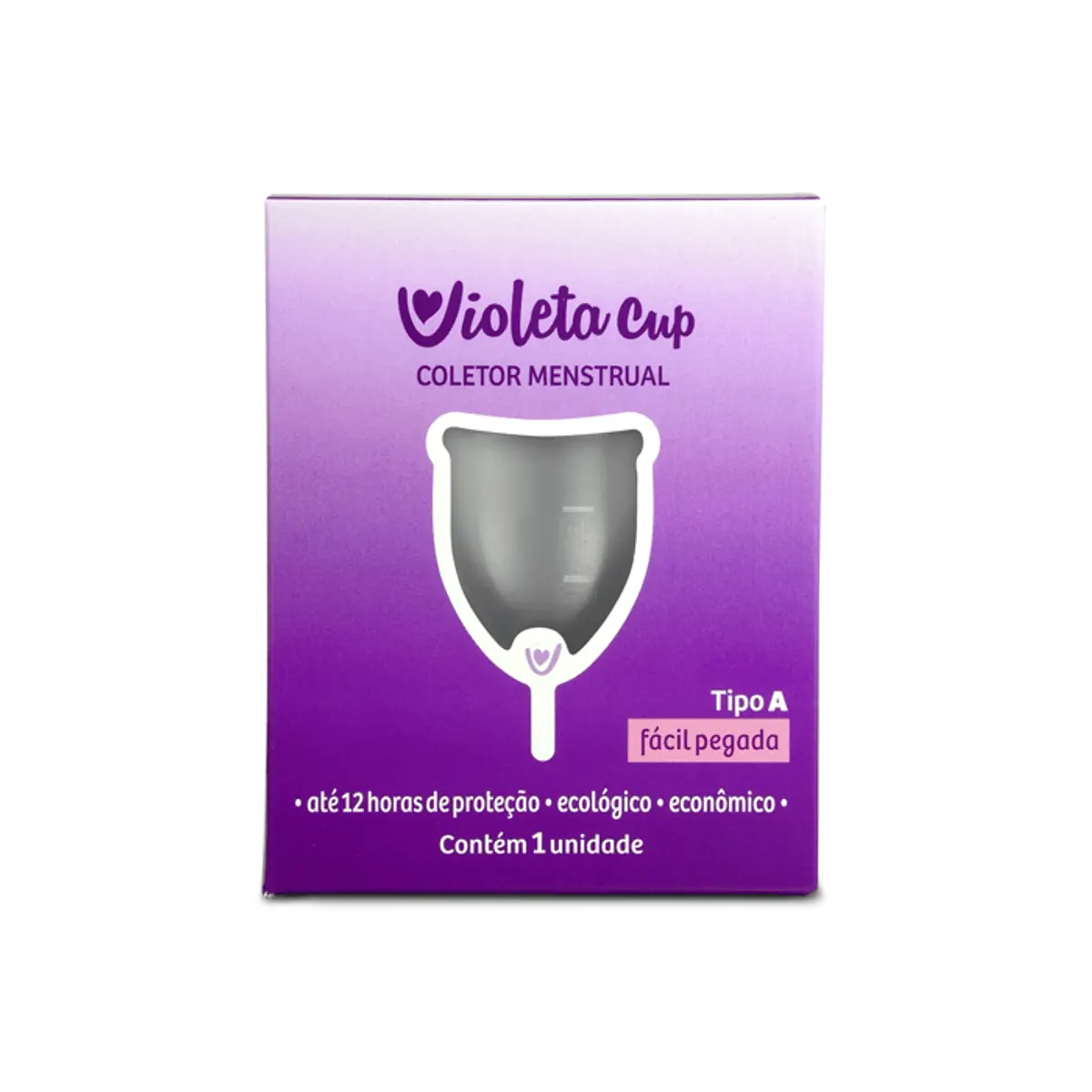 Coletor Menstrual Reutilizável Incolor Tipo A Violeta Cup