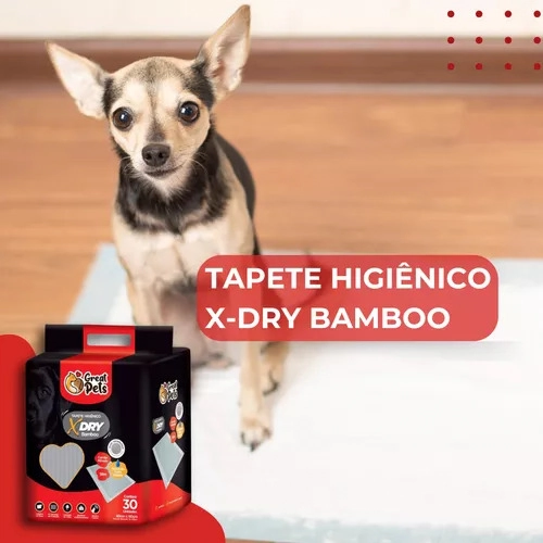Tapete Higienico Great Pets Bamboo Carvao Ativado 30un