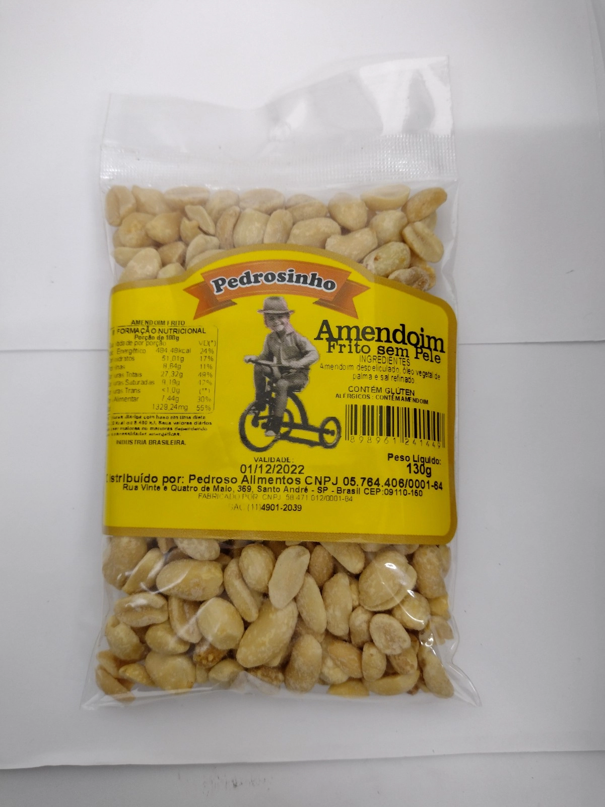 Amendoim Pedrosinho 130g Frito S/pele