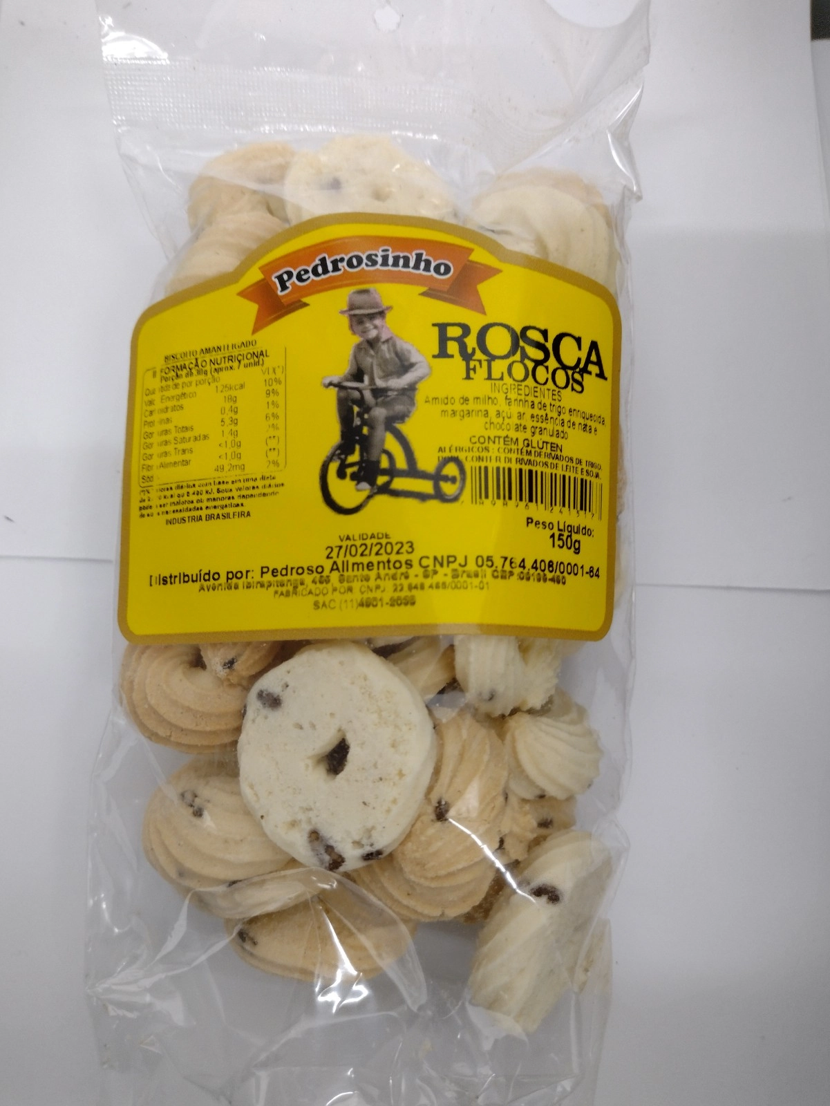 Bisc Amant Pedrosinho 150g Rosca Flocos