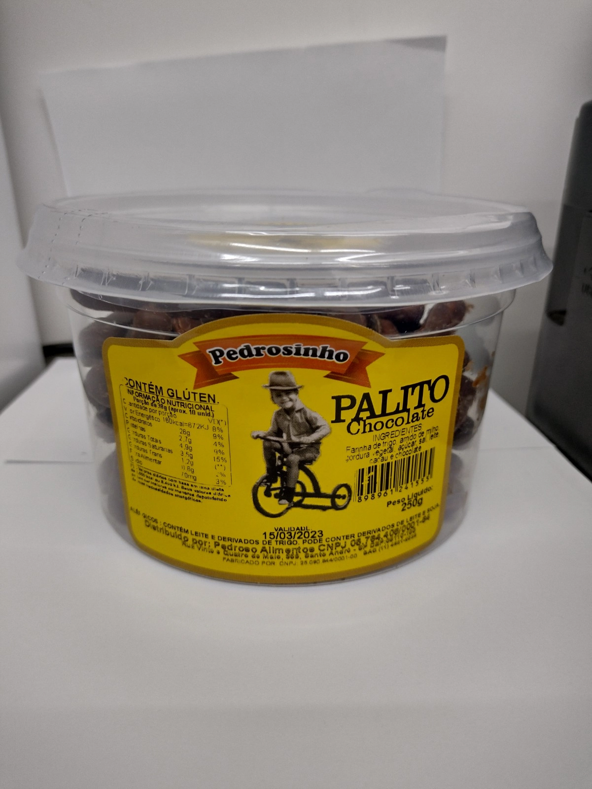 Bisc Palito Pedrosinho 250g Chocolate