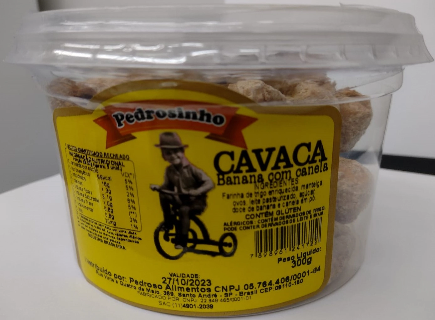 Bisc Amant Pedrosinho 300g Cavaca Banana C/canela