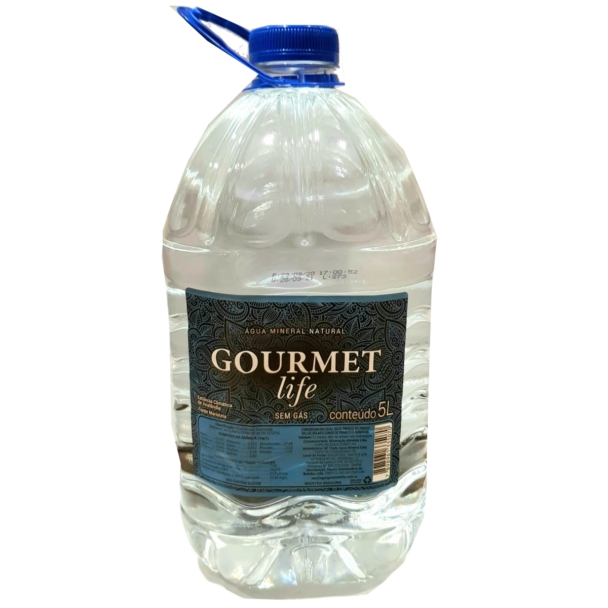 Água Mineral Natural GOURMET LIFE Sem Gás Galão 5L