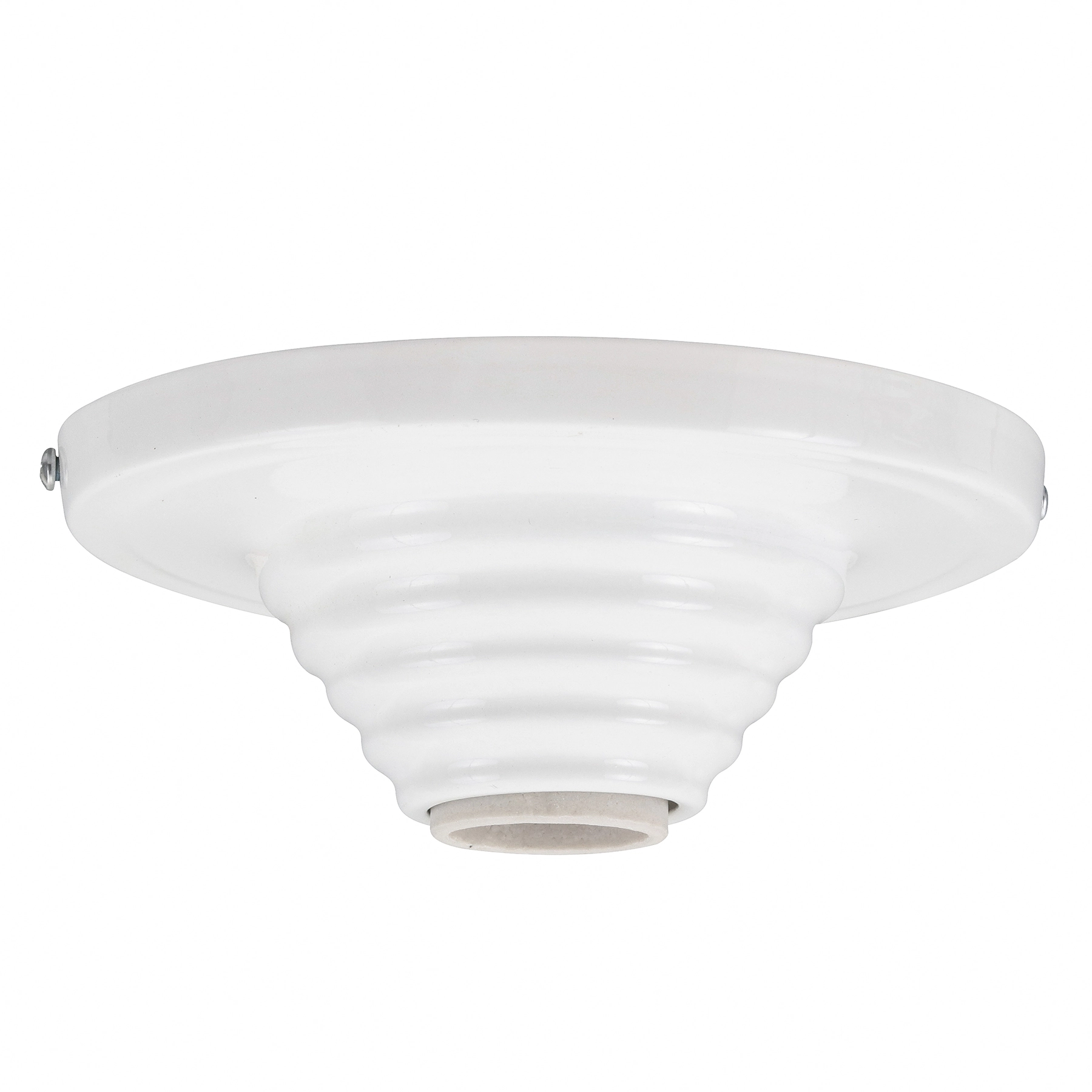 Plafonier 1 Lâmpada Branco Metal Decorativo VMC