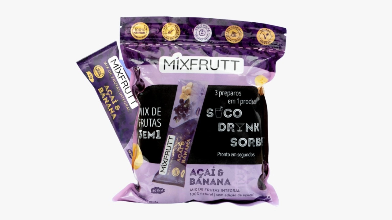 Mix Frutas Acai Banana Mixfrutt C/8 65g Prom