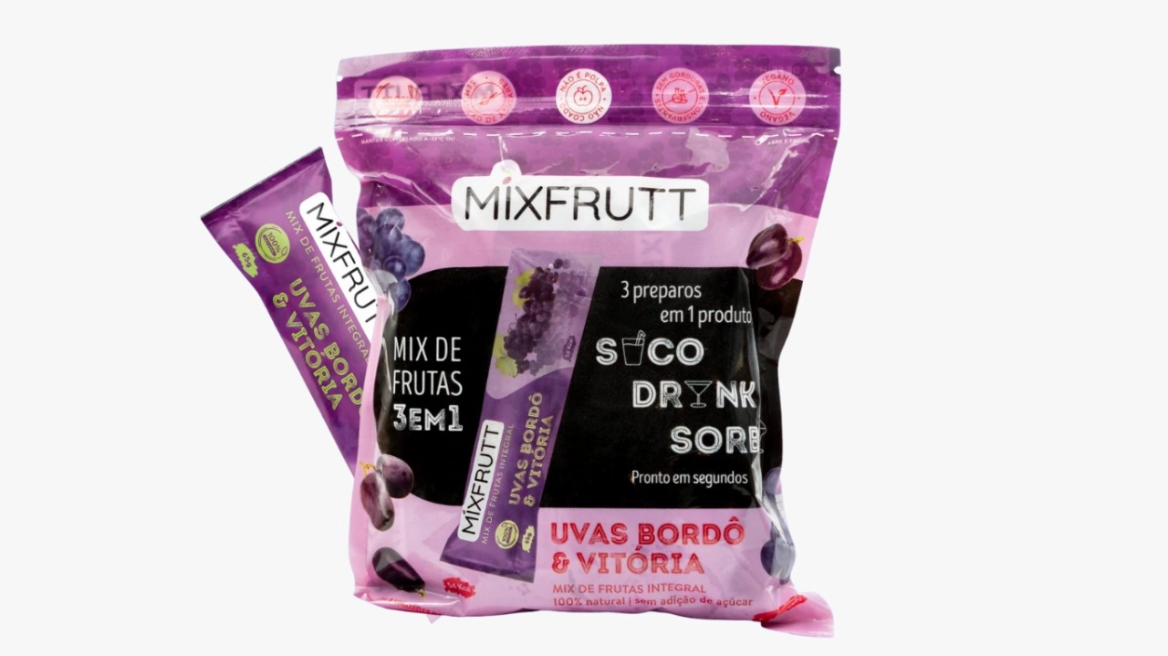 Mix Frutas Integral Uva Bordo Mixfrutt 520g