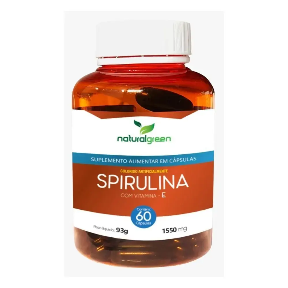 Spirulina 60 Caps 1000 Mg Natural Green Natural Green