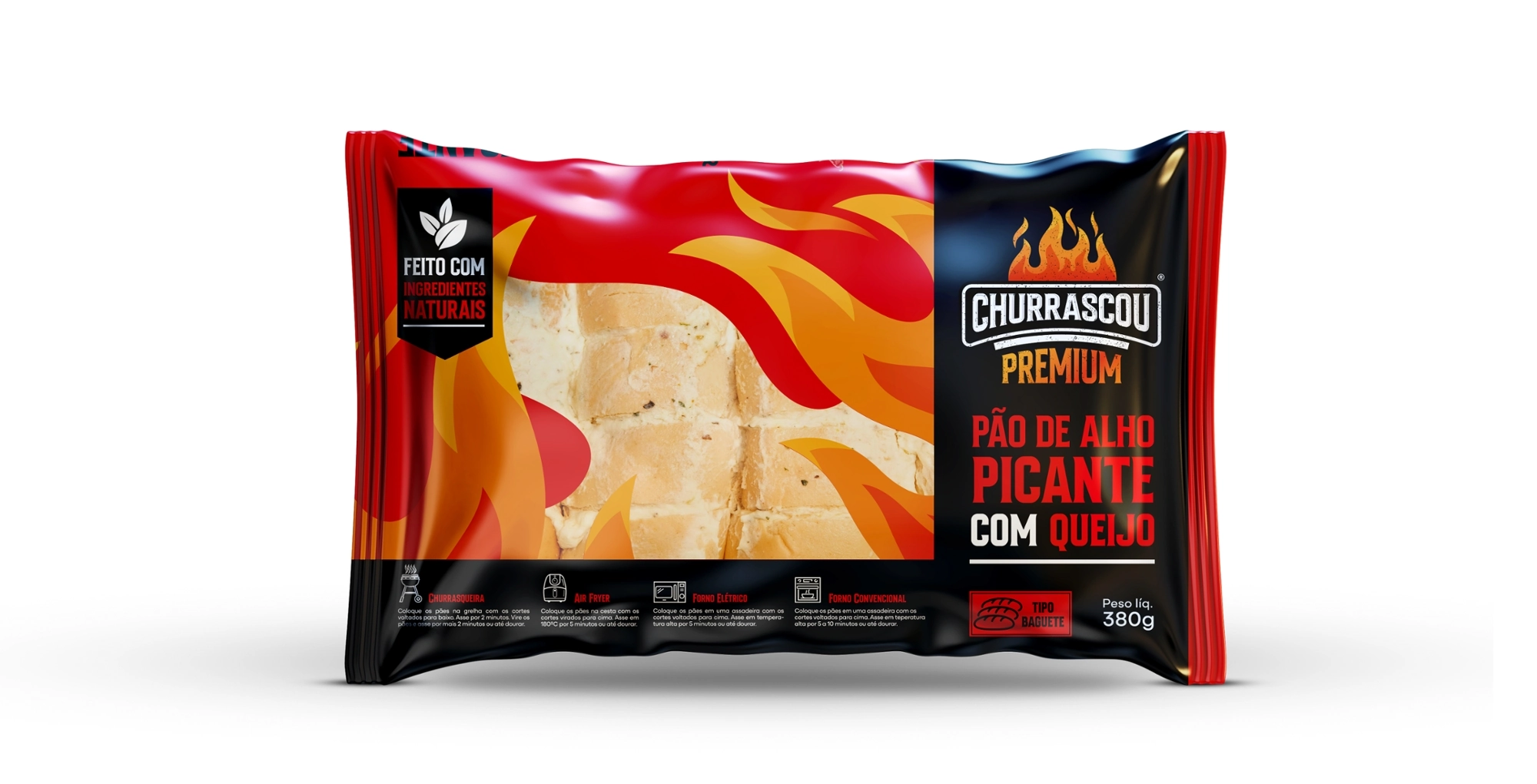 Pao De Alho Segredo Mineiro Churrascou 380g Picante