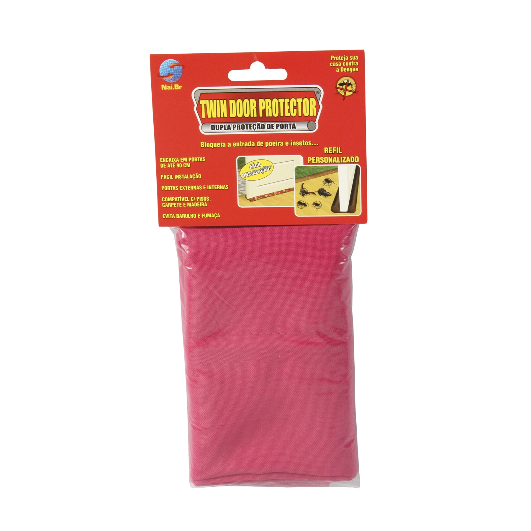 Capa Encaixe "Twin Door" Rosa 90cm