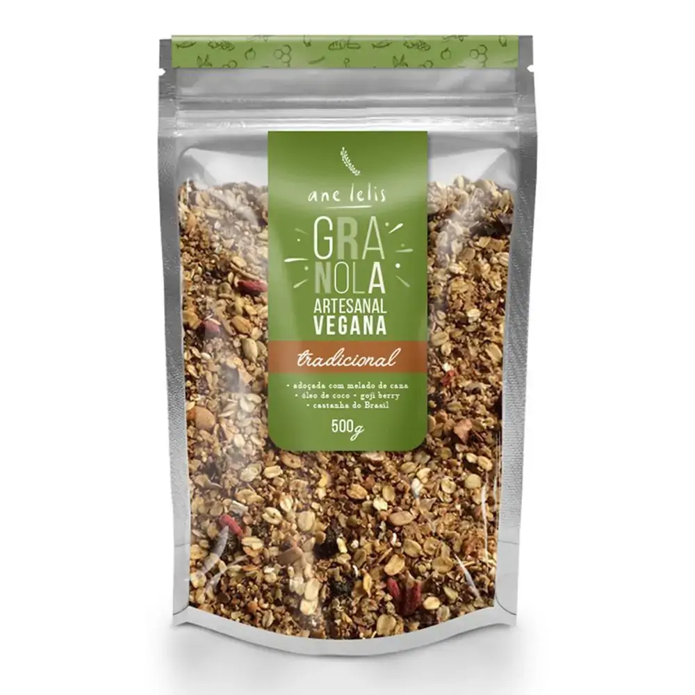 Granola Vegana Tradicional 500g Ane Lelis
