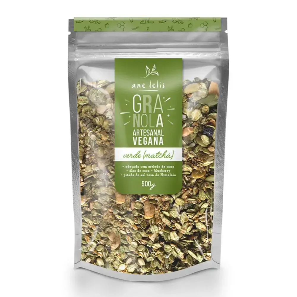 Granola Vegana Verde 500g Ane Lelis
