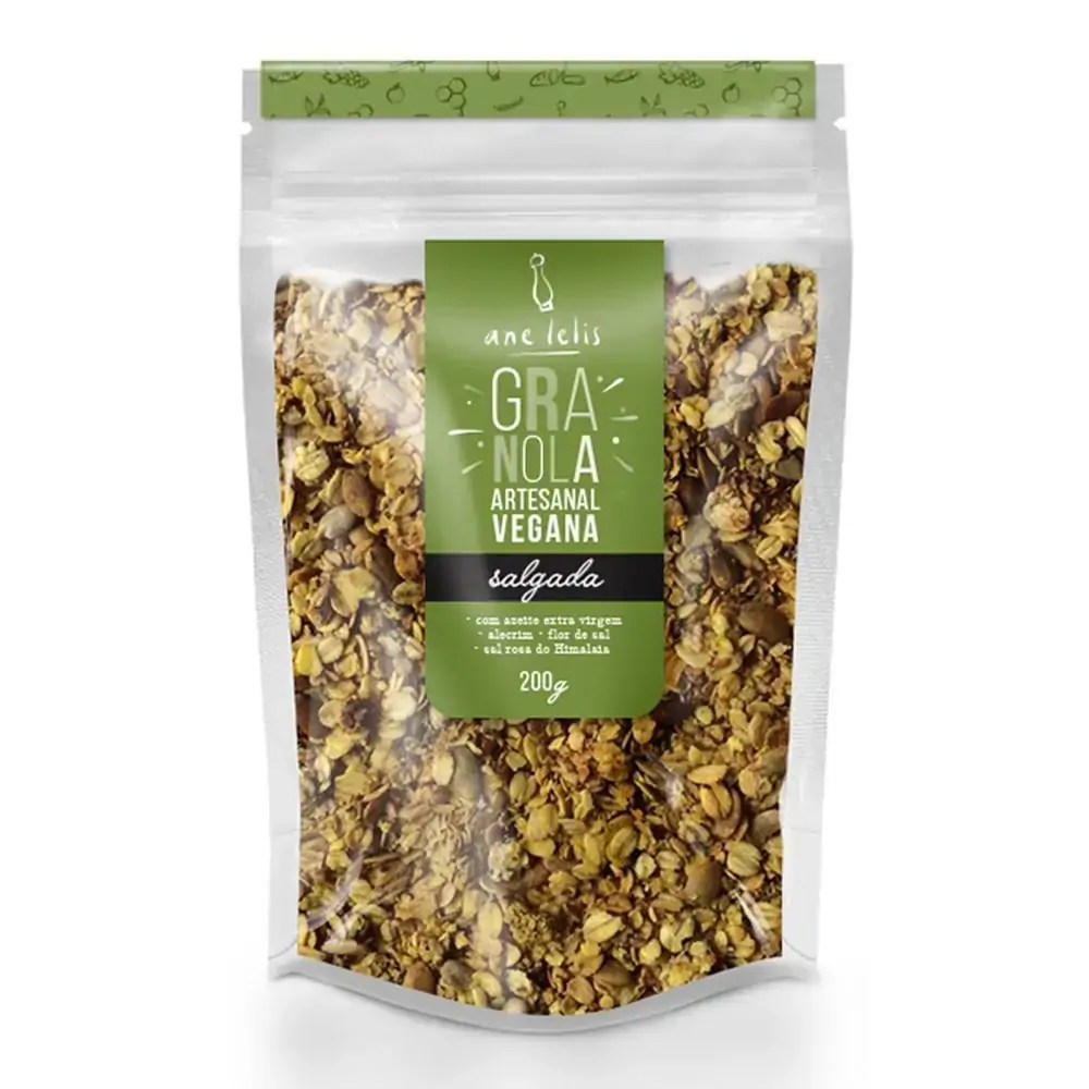 Granola Vegana Salgada 200g Ane Lelis