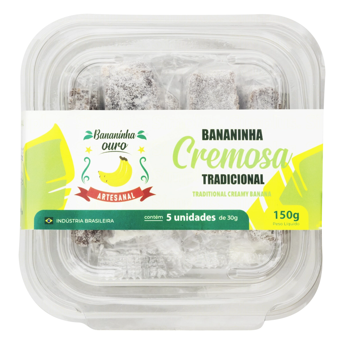 Bananinha Cremosa Tradicional Bananinha Ouro Pote 150g 5 Unidades