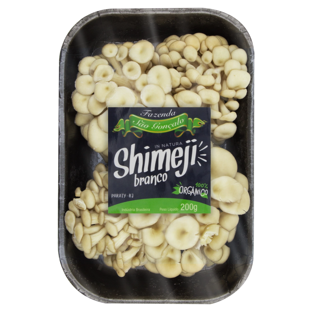 Cogumelo Shimeji Branco Fazenda São Gonçalo Bandeja 200g