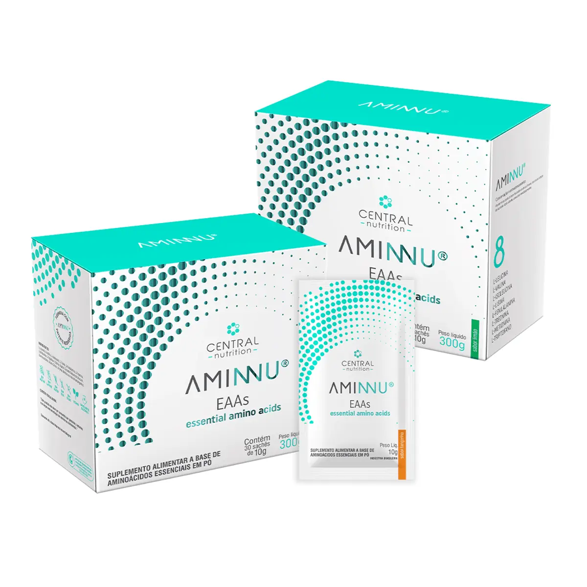 Combo 2 Aminnu Tangerina 10G 30 Sachês Central Nutrition