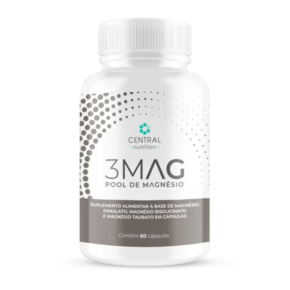 3Mag Pool De Magnésio 60 Cápsulasn Central Nutrition
