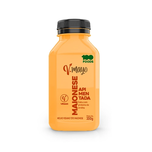 Maionese Vegana Apimentada Proteína Ervilha 100 Foods 200g