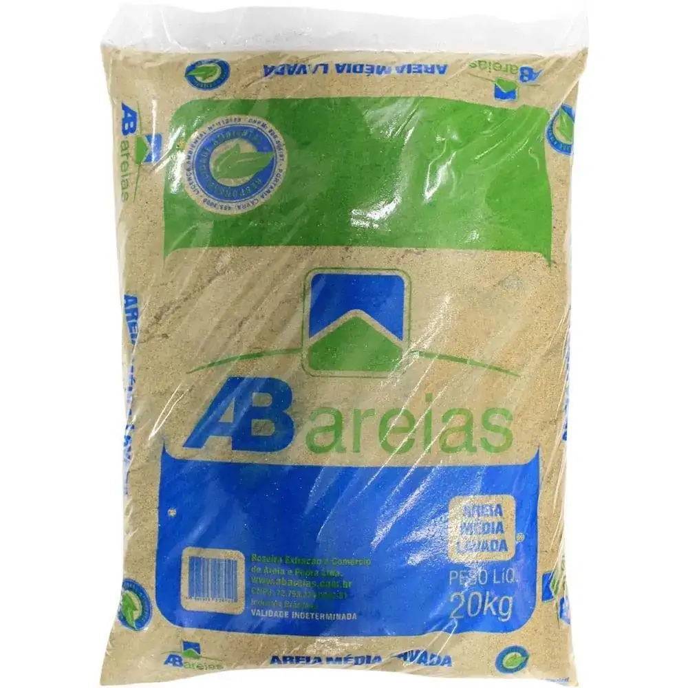 Areia Média Lavada 20kg