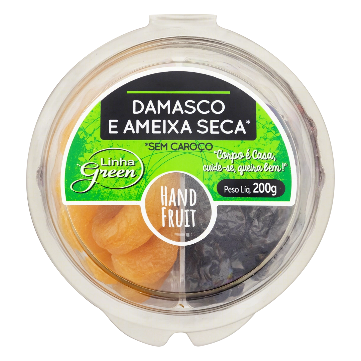 Damasco e Ameixa Seca sem Caroço Hand Fruit Green Pote 200g