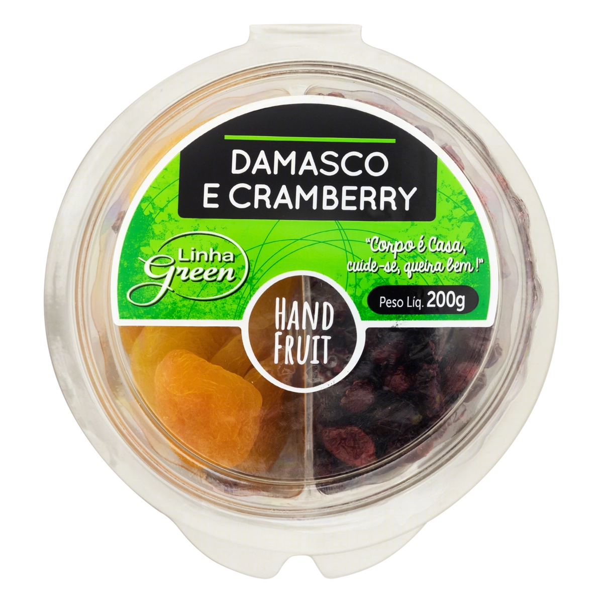 Damasco E Cramberry Hand Fruit Green Pote 200g