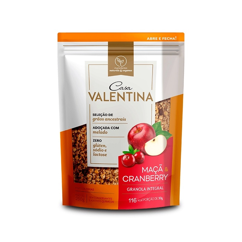 Granola Maca E Cranberries Casa Valentina 250g