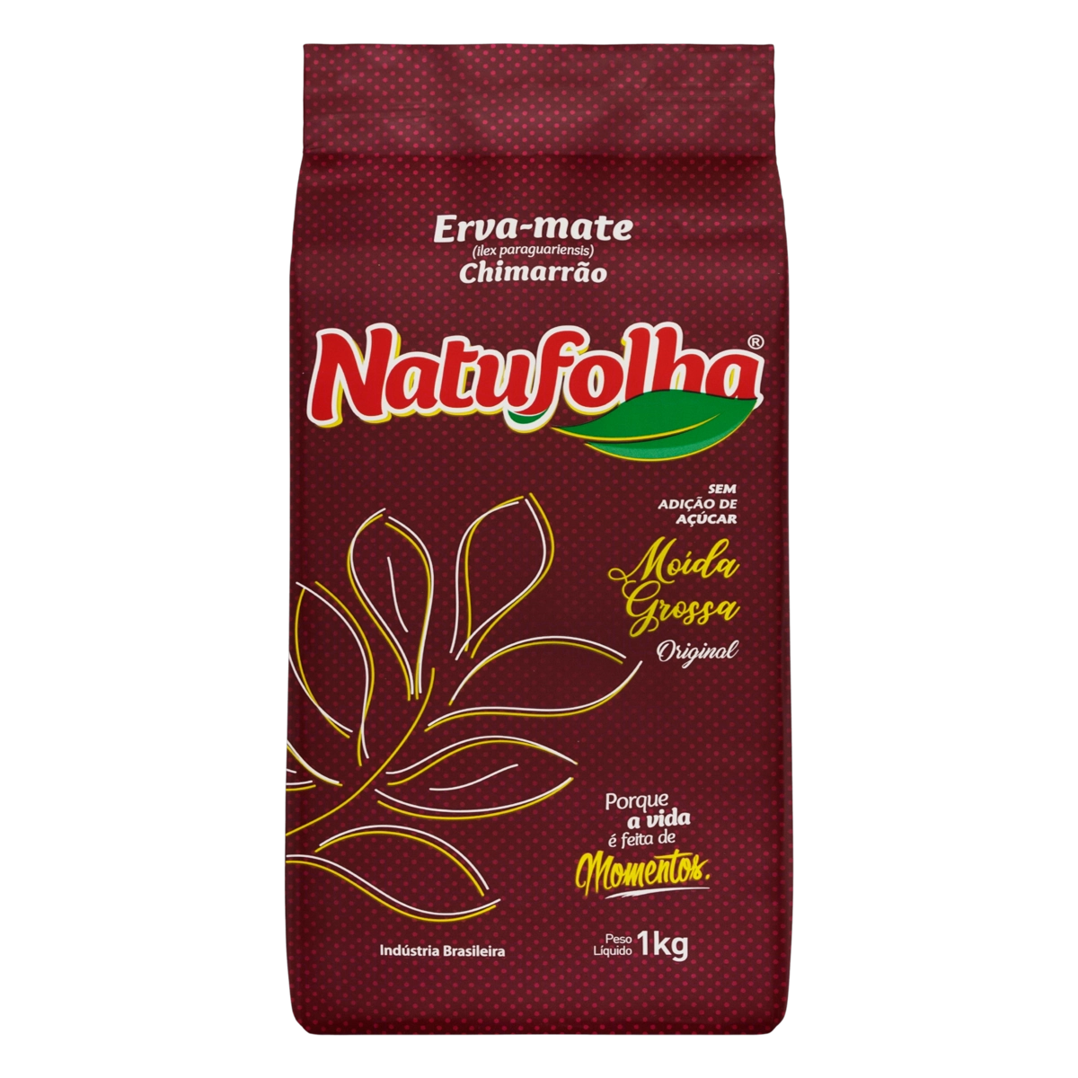 Erva Mate Chimarrão Moída Grossa Original Natufolha Pacote 1kg