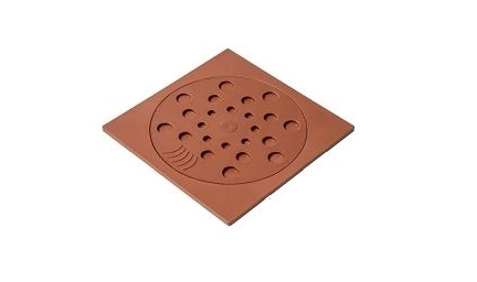 Conjunto Ralo Com Fecho E Porta Grelha 15x15cm - Marrom