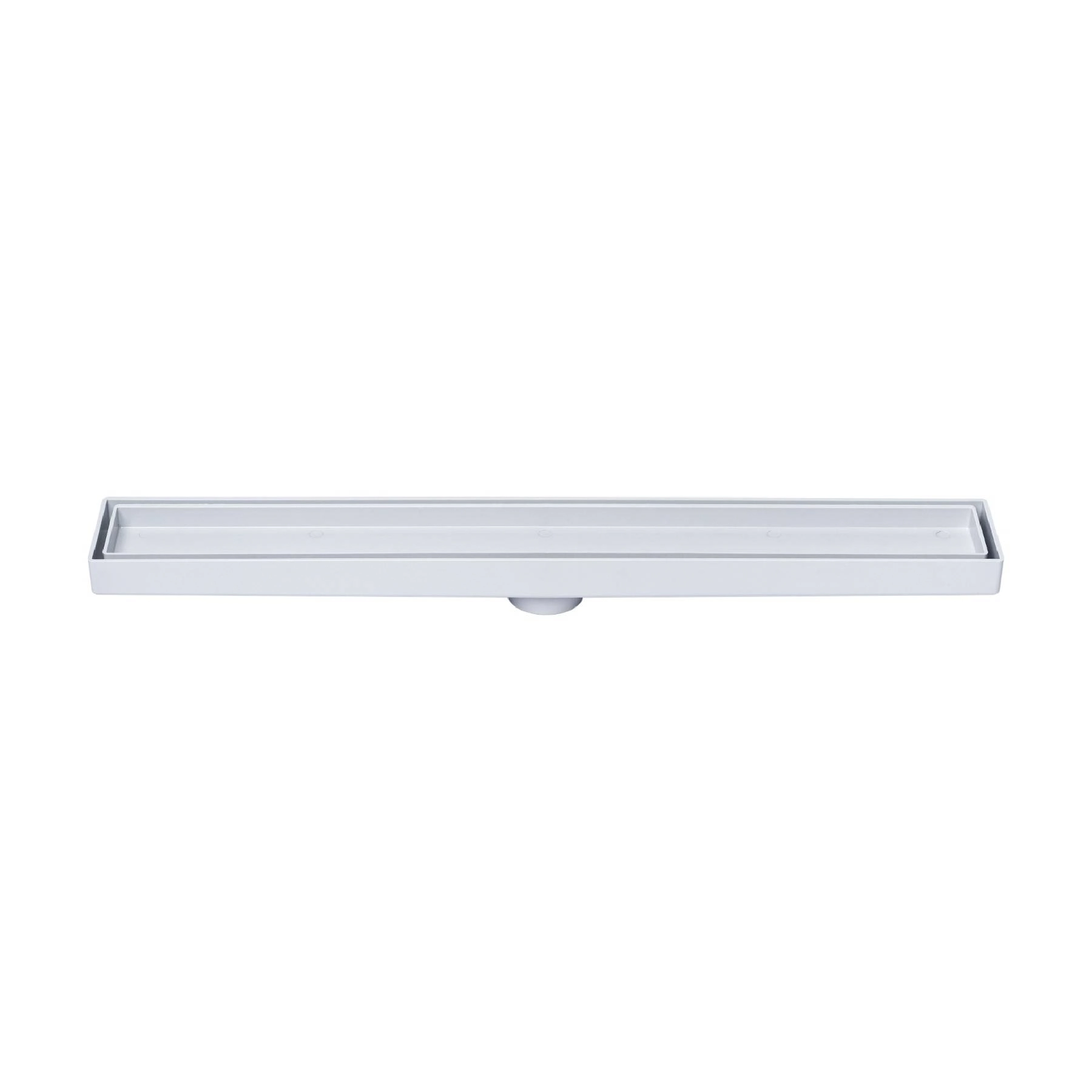 Ralo Linear Oculto de Banheiro 5x52cm Poliestireno Cinza Retangular Gemell