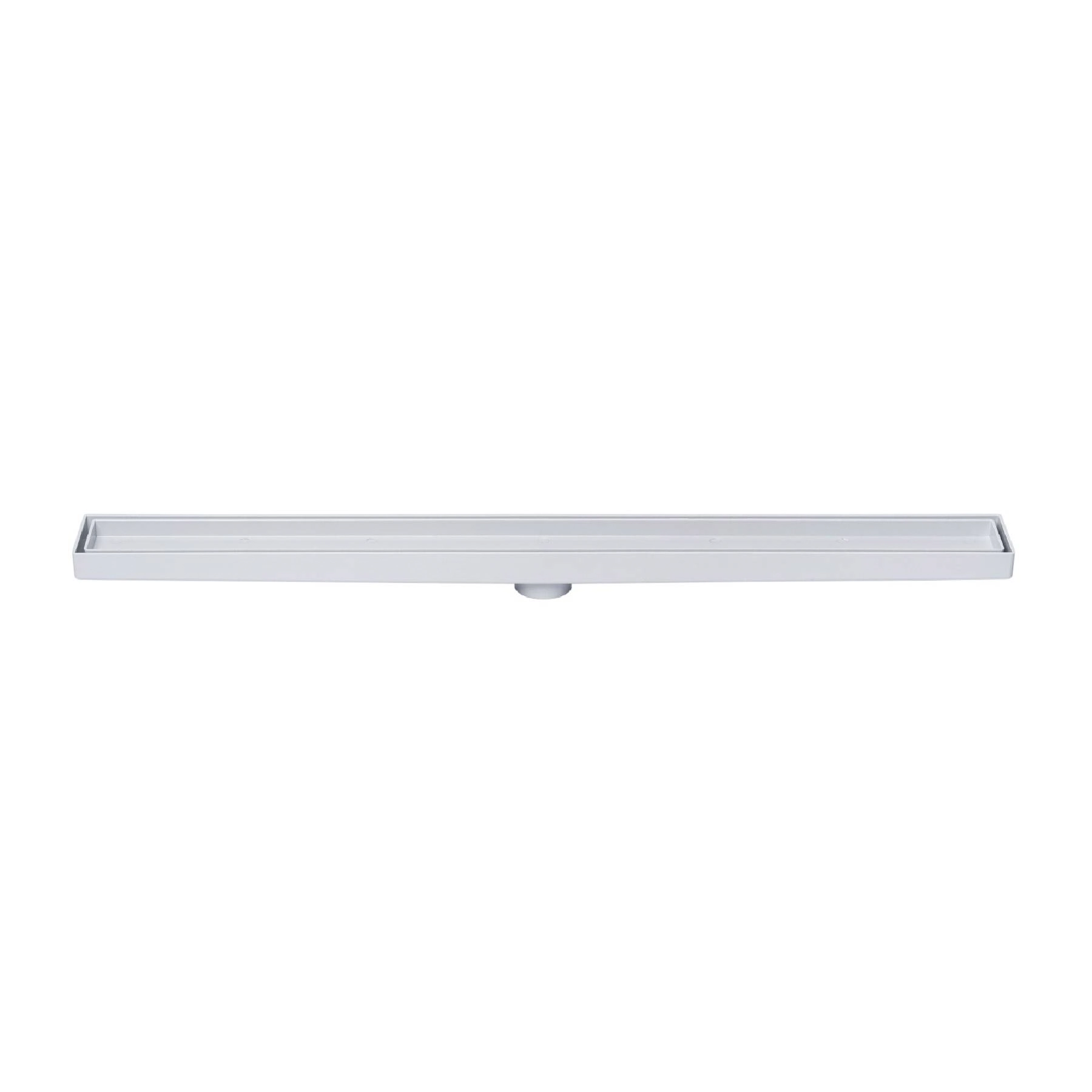 Ralo Linear Oculto de Banheiro 5x92cm Poliestireno Cinza Retangular Gemell