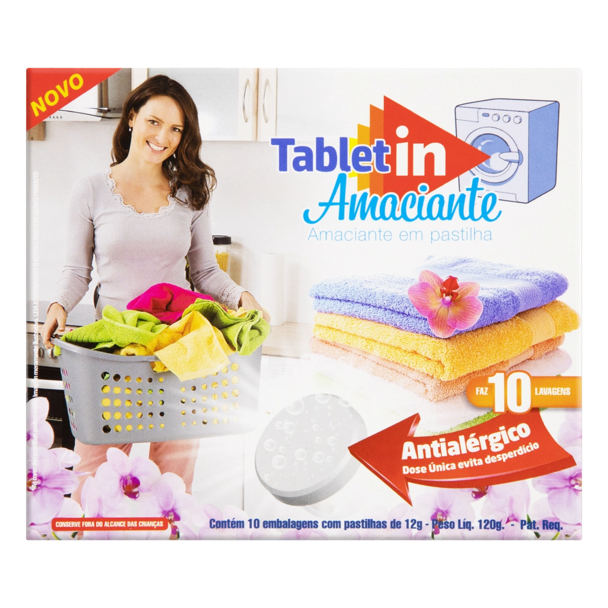 Amaciante De Roupa Pastilha Tablet In Caixa 10 Unidades 12g Cada