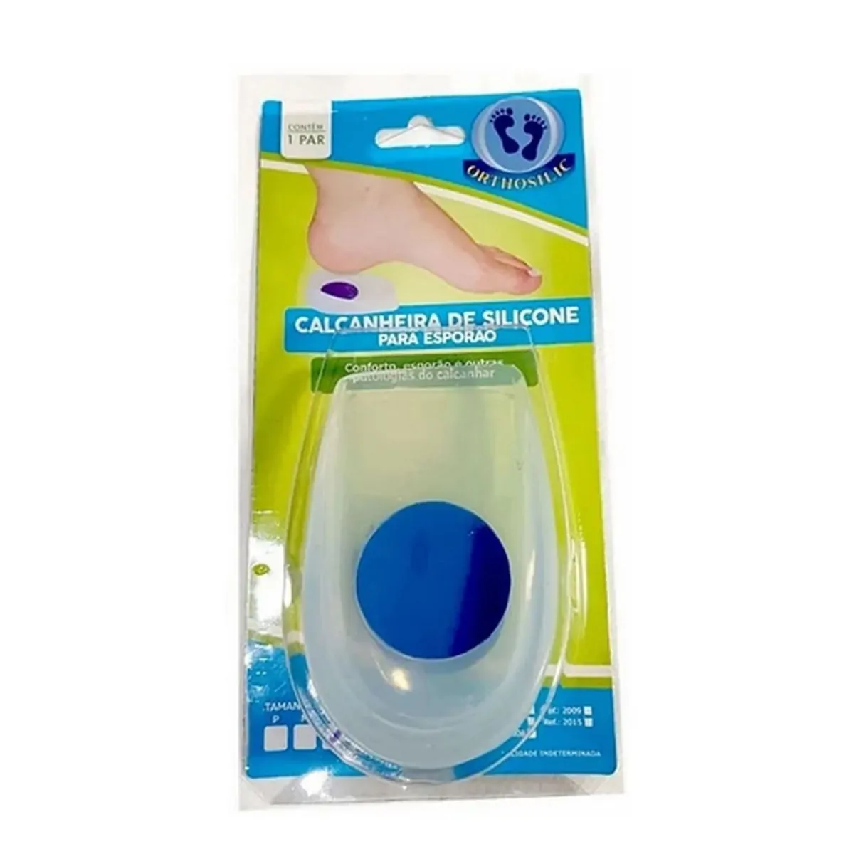 Calcanheira Alta com Ponto Azul de Silicone para Esporao Orthosilic - calcanheira alta azul GG