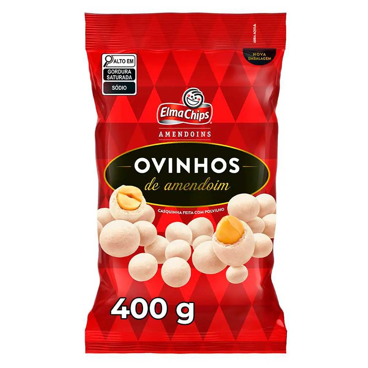 Ovinhos De Amendoim Elma Chips Pacote 400g