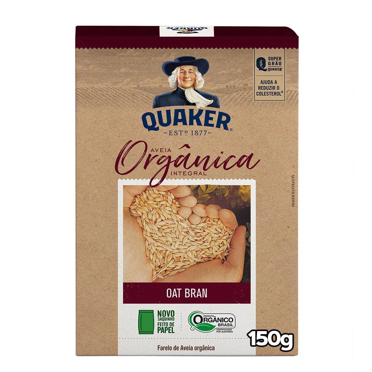 Farelo de Aveia Orgânico Quaker Caixa 150g