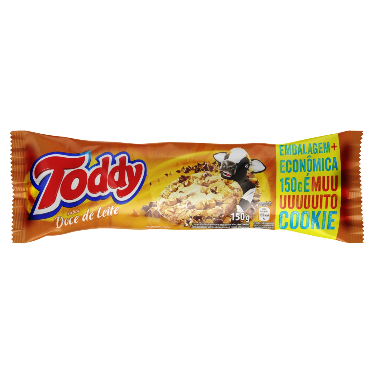 Biscoito Cookie Doce De Leite Toddy Pacote 150g Embalagem Econômica